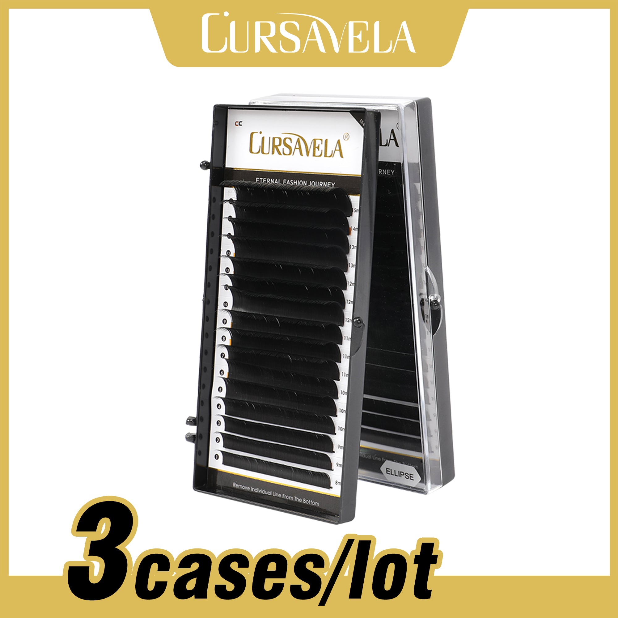 Cursavela Luxury Round Curl Eyelash Extensions for Natural to Dramatic Volume