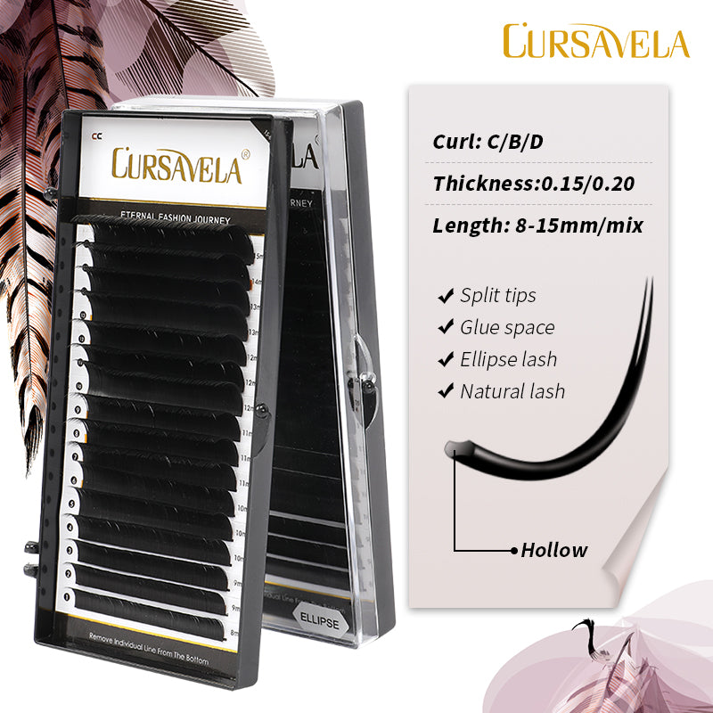 Cursavela Luxury Round Curl Eyelash Extensions for Natural to Dramatic Volume