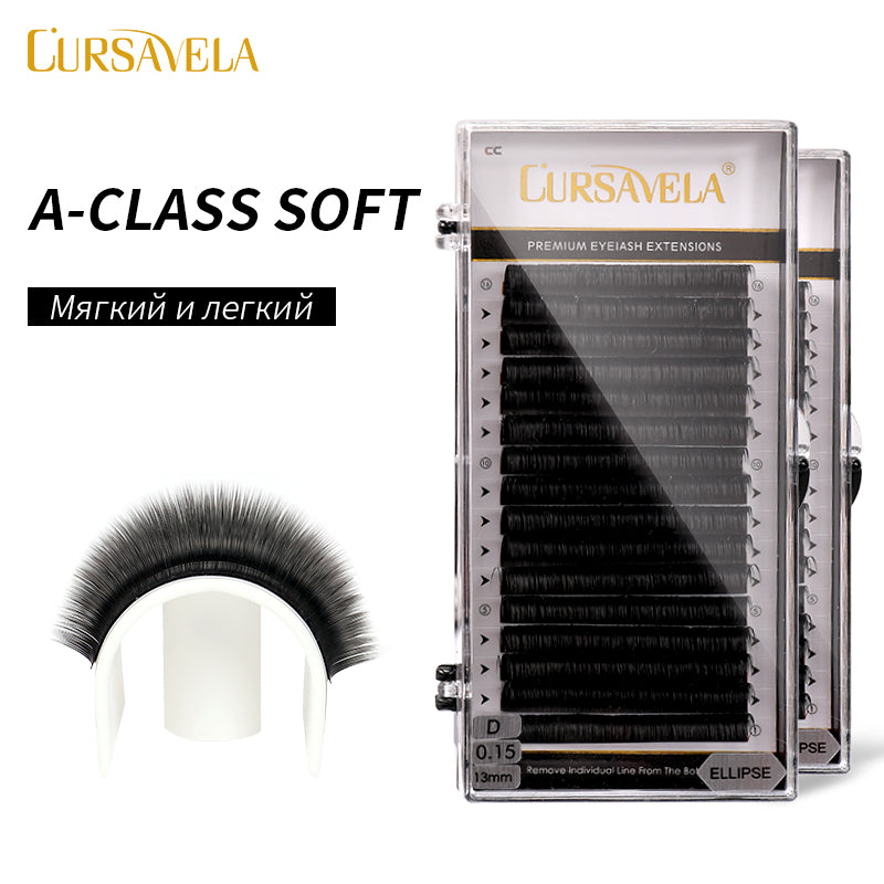 Cursavela Luxury Round Curl Eyelash Extensions for Natural to Dramatic Volume