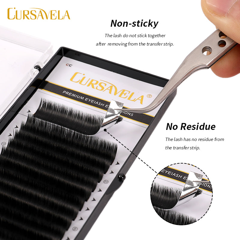 Cursavela Luxury Round Curl Eyelash Extensions for Natural to Dramatic Volume